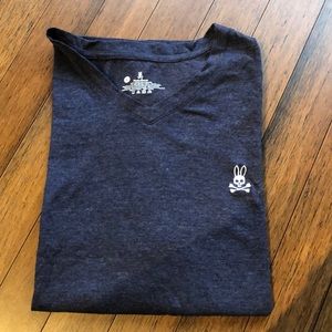 Psycho Bunny Navy V-neck T-shirt (L)